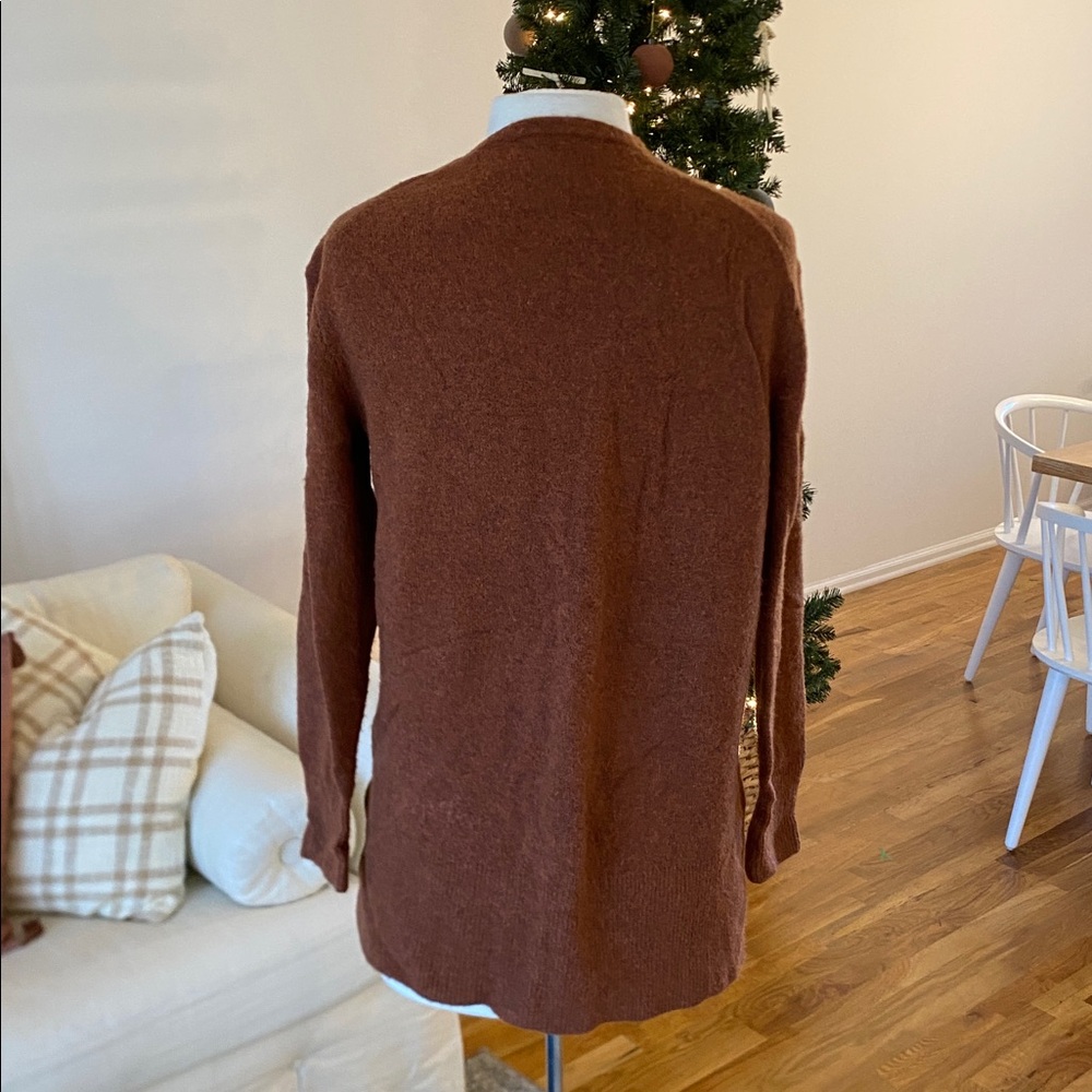 Madewell Open Front Rust/Brown Cardigan - Picture 5 of 7